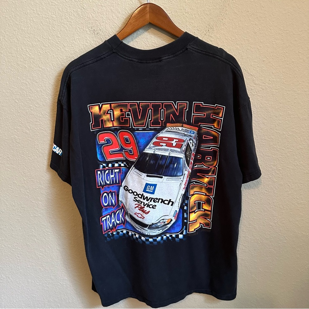 Vintage Y2K NASCAR Kevin Harvick Right on Track T-Shirt